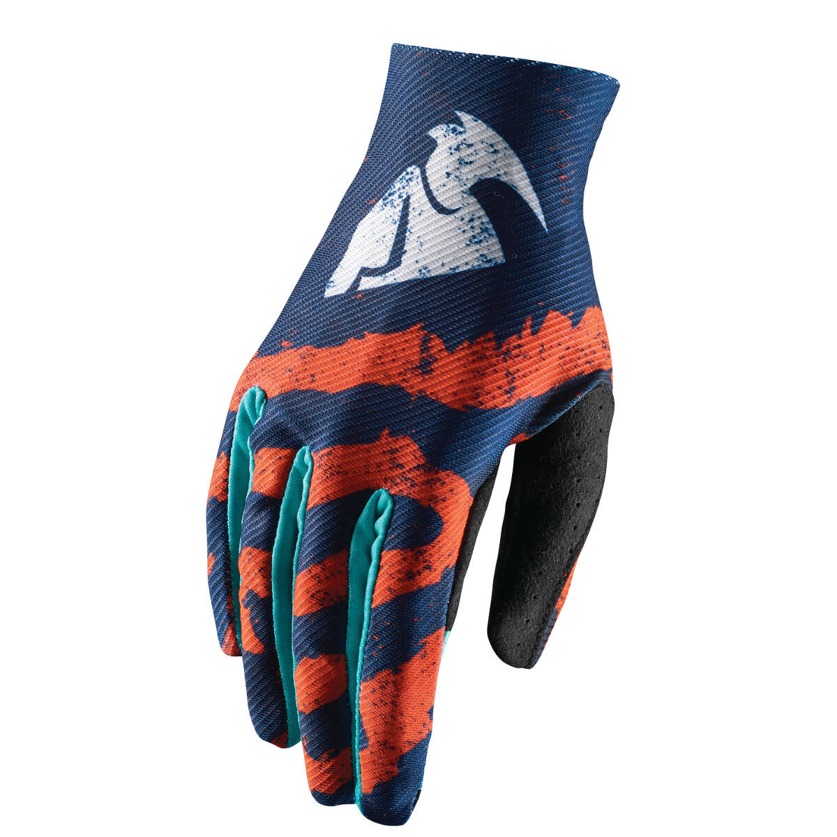 Thor Gloves Void Rampant Navy/Red-Orange/Teal