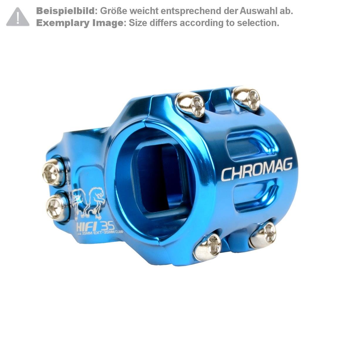 Chromag Attacco Manubrio MTB HIFI 35.0 mm, 35 mm Reach, Blu