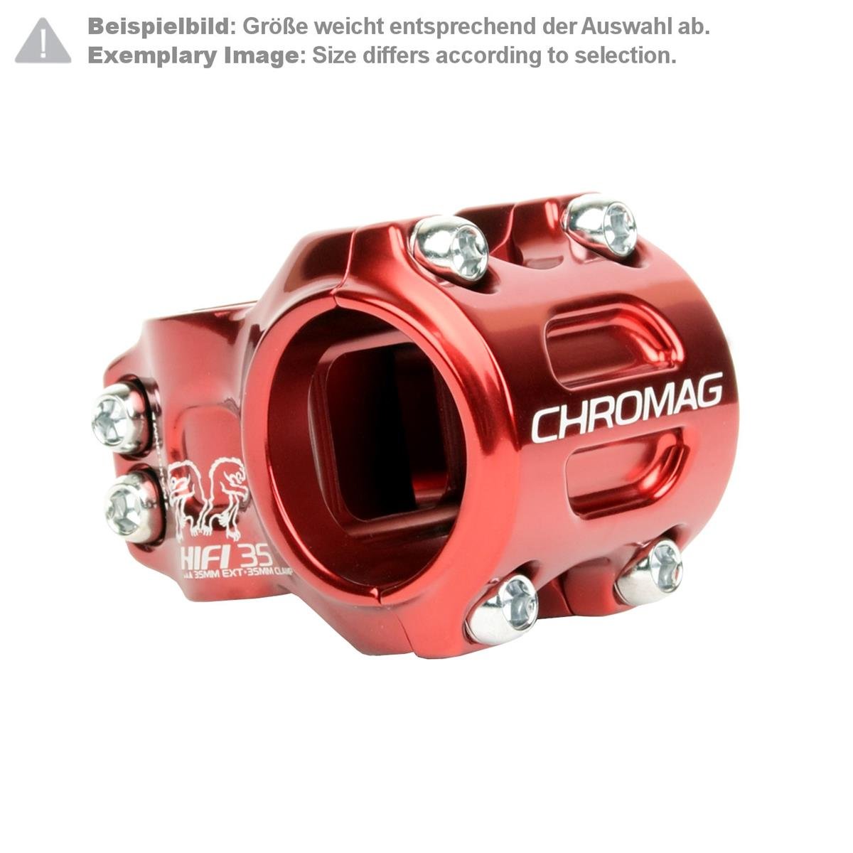 Chromag Attacco Manubrio MTB HIFI 35.0 mm, 50 mm Reach, Rosso