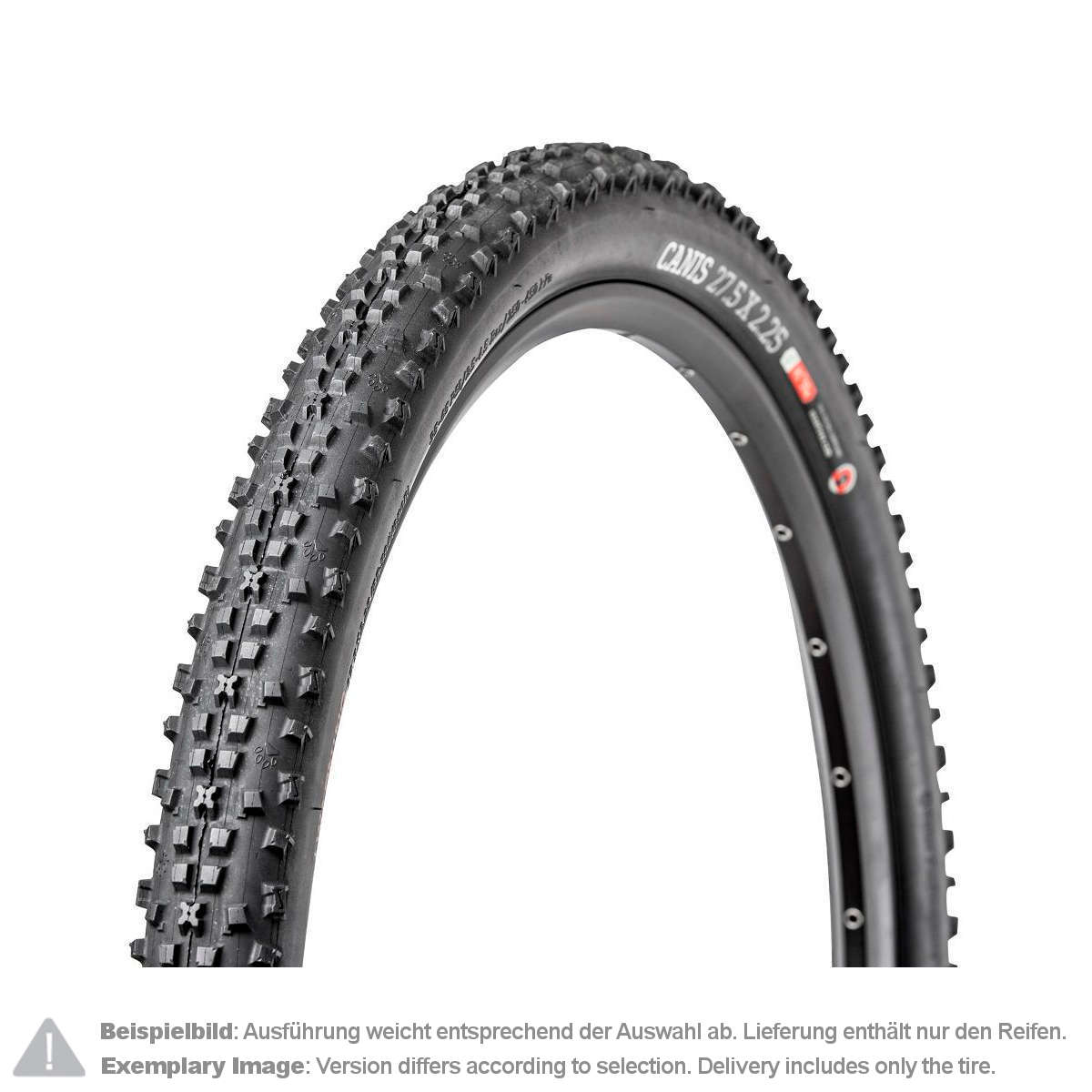 Onza MTB Tire Canis Black, 27.5 x 2.25 Inch, Tubeless Ready, 120 TPI, C3, 65a/55a, Foldable