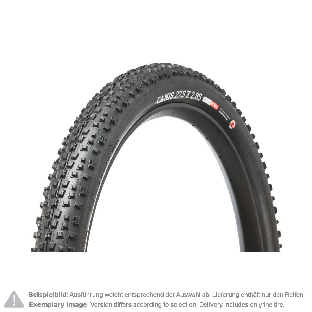 Onza MTB Tire Canis Black, 27.5 x 2.85 Inch, Tubeless Ready, 120 TPI, FRC120, 65a/55a, Foldable