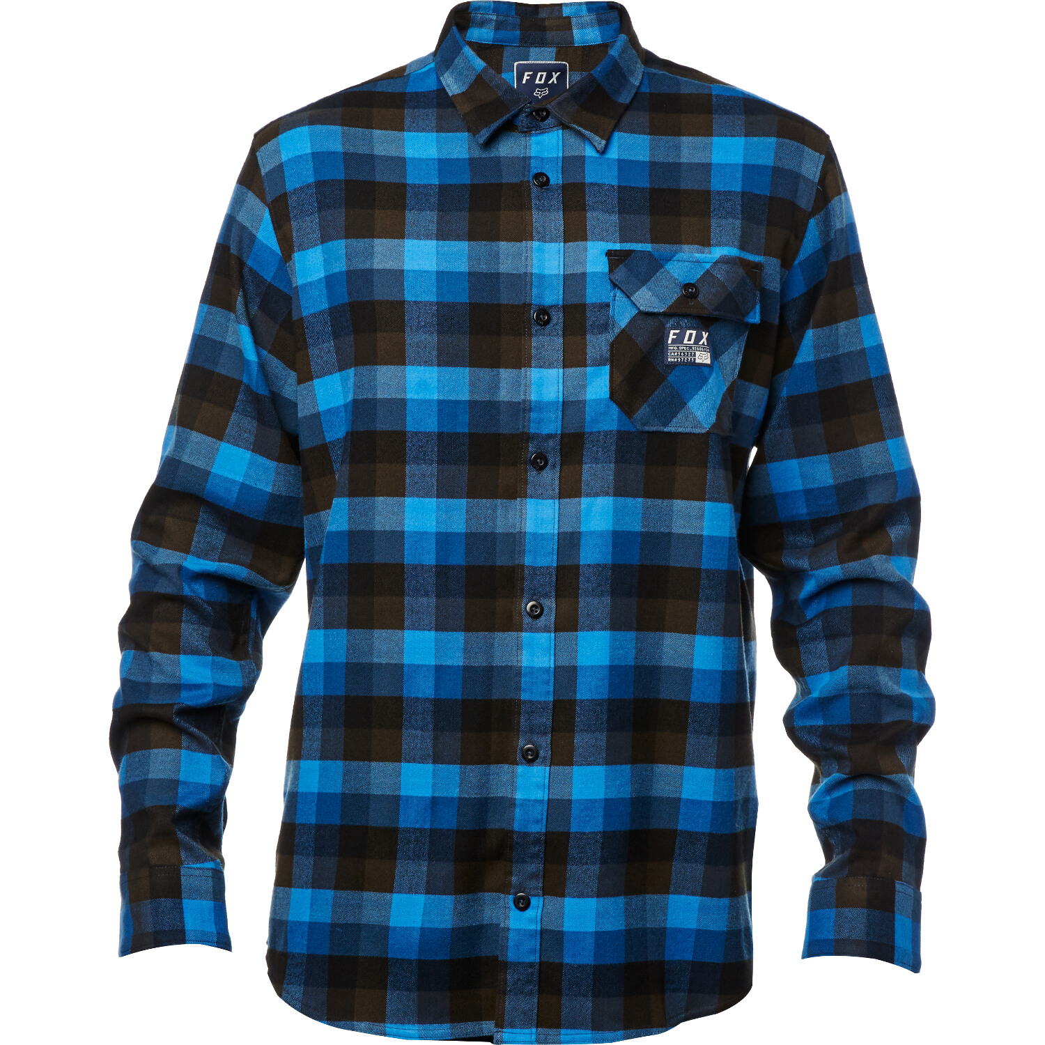 Fox Flannel Shirt Long Sleeve Rovar Dusty Blue