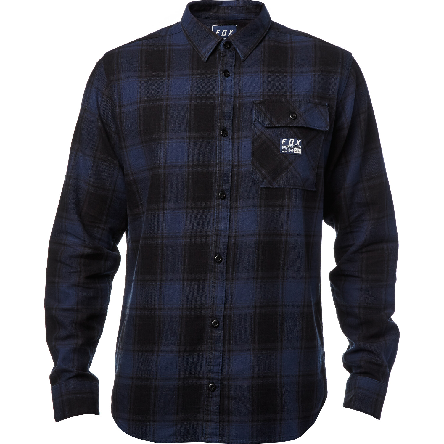 Fox Flannel Shirt Long Sleeve Voyd Black/Blue