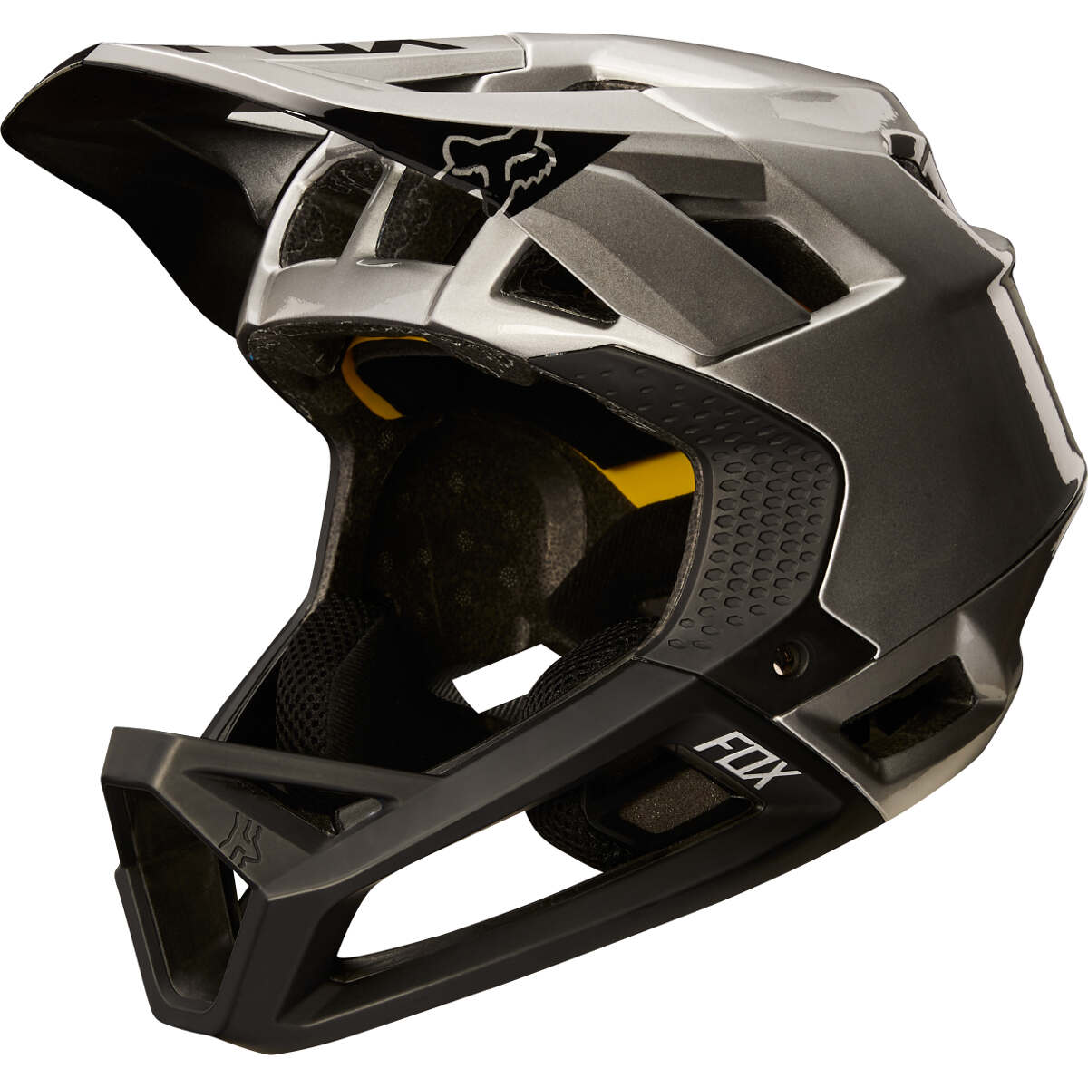 Fox Enduro-MTB Helm Proframe Moth - Schwarz/Silber