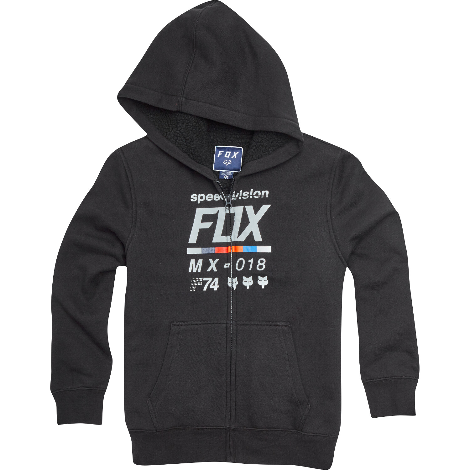 Fox Kids Fleece Zip-Hoody Draftr Sherpa Black