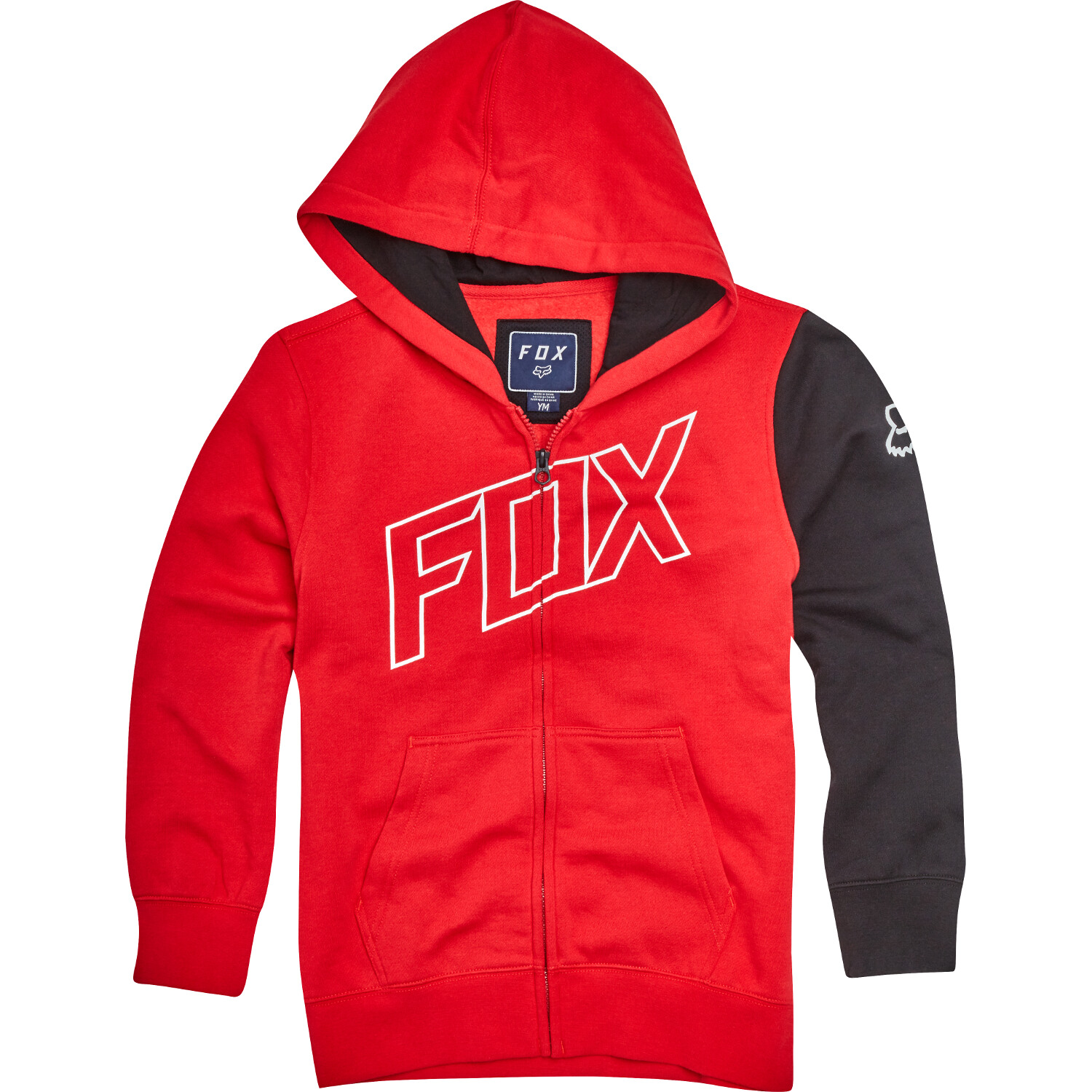 Fox Kids Fleece Zip-Hoody Moto Vation Dark Red