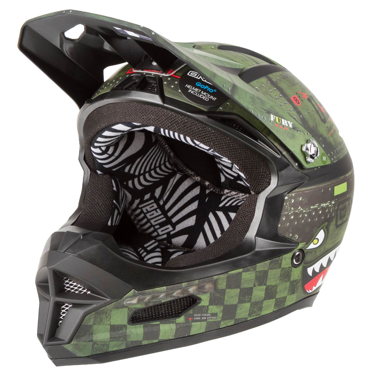 O'Neal Casco MTB Downhill Fury RL Warhawk - Black/Green
