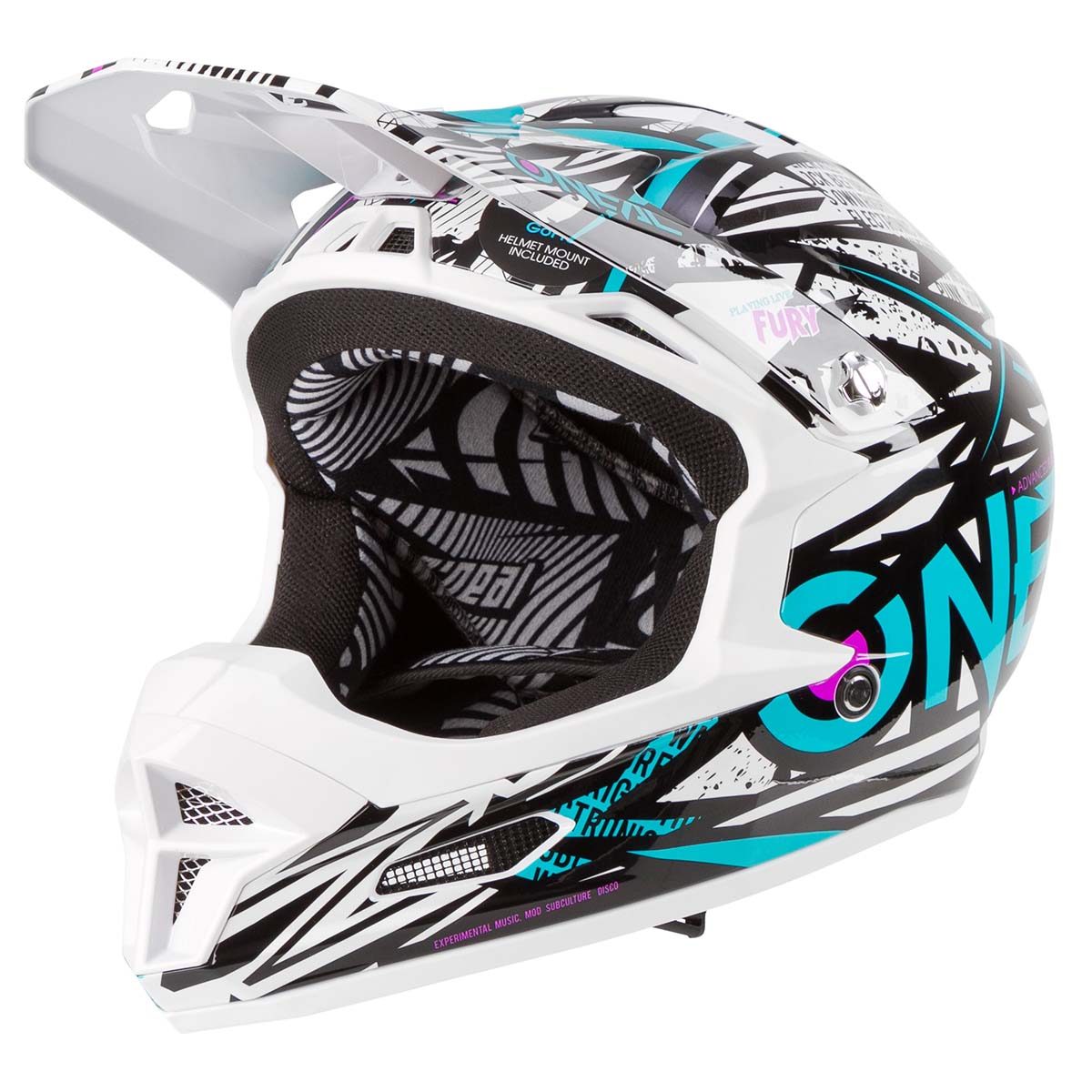 O'Neal Downhill MTB Helmet Fury RL Synthy - White/Mint