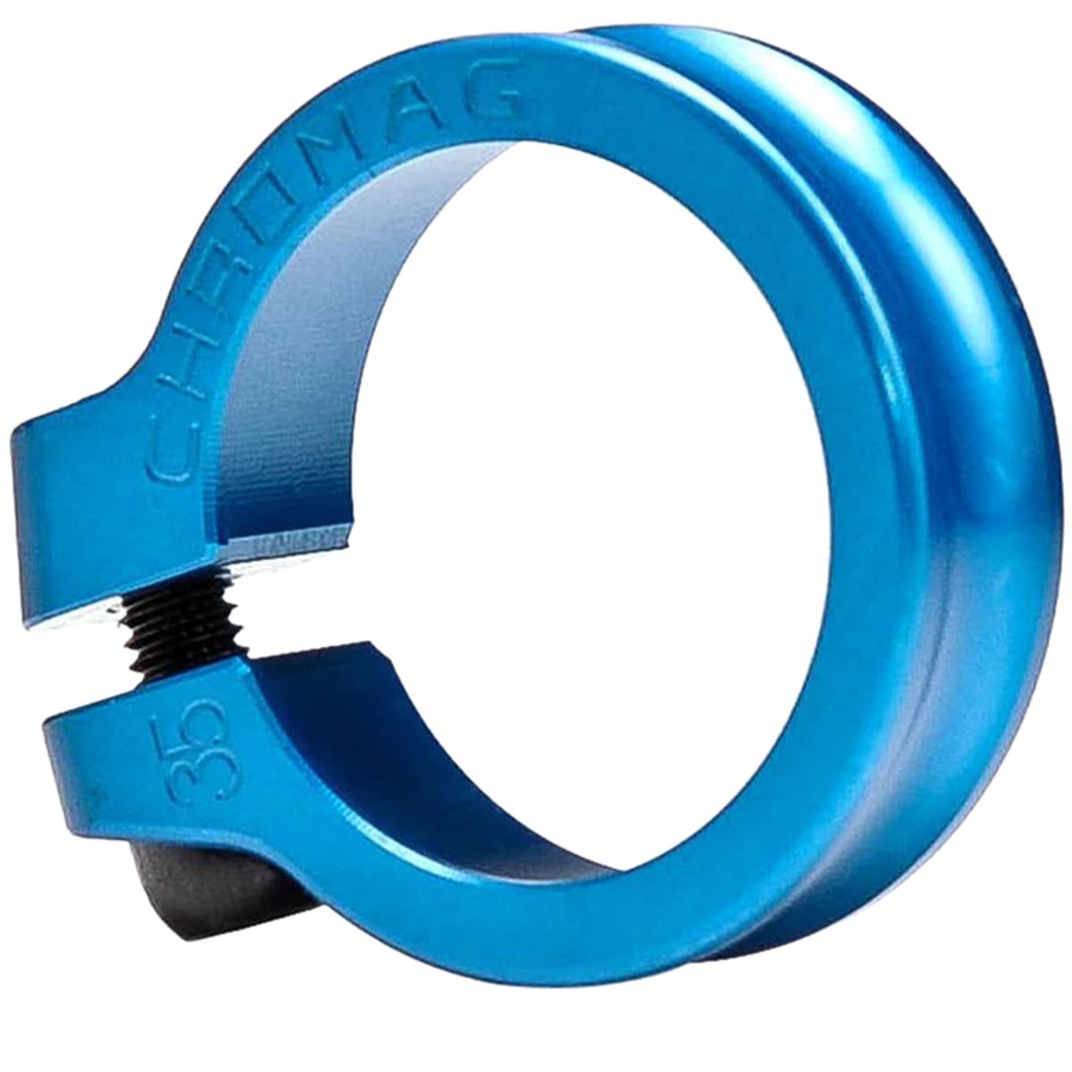 Chromag Collier de Selle NQR 36.5 mm, Aluminium, Blue