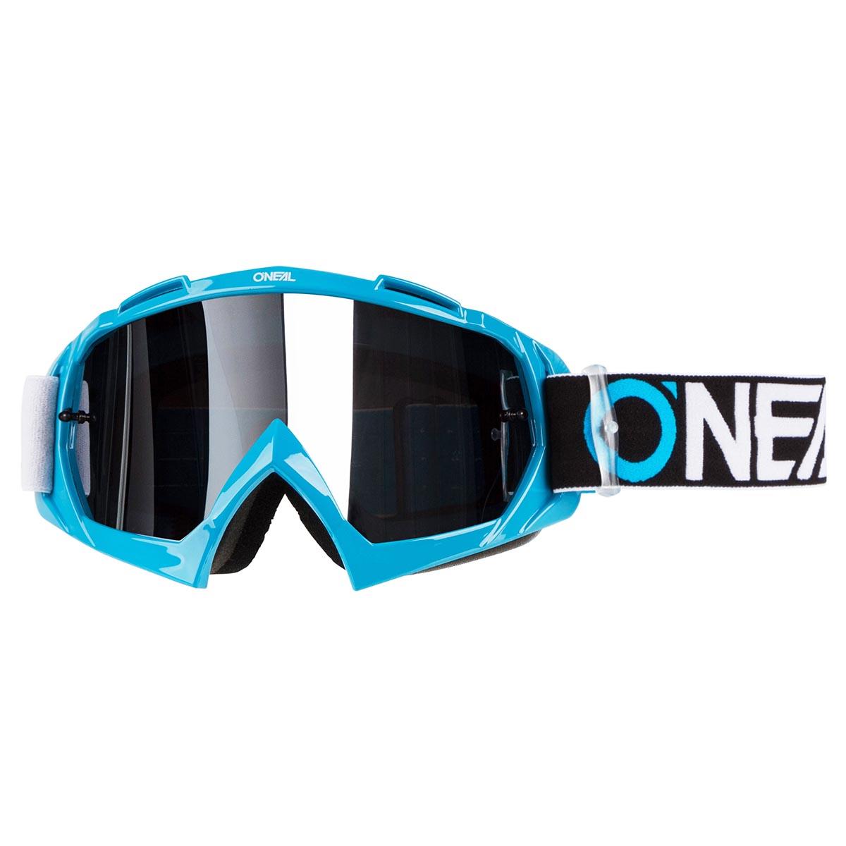 O'Neal MX Goggle B10 Two Face Blue - Mirror Silver Anti-Fog