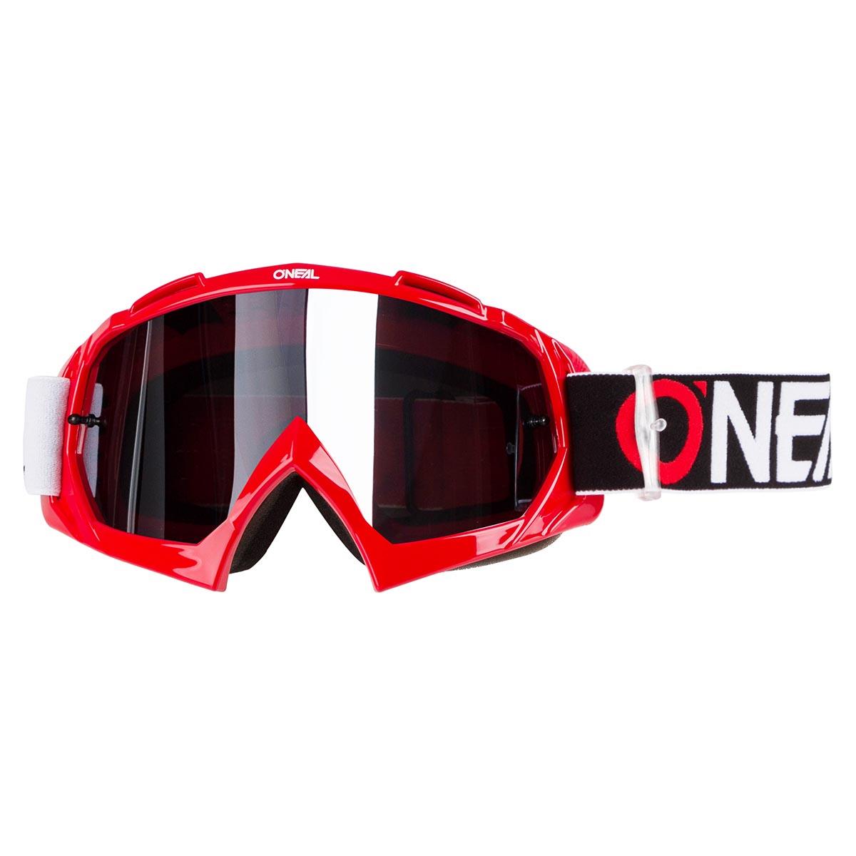O'Neal MX Goggle B10 Two Face Red - Mirror Silver Anti-Fog