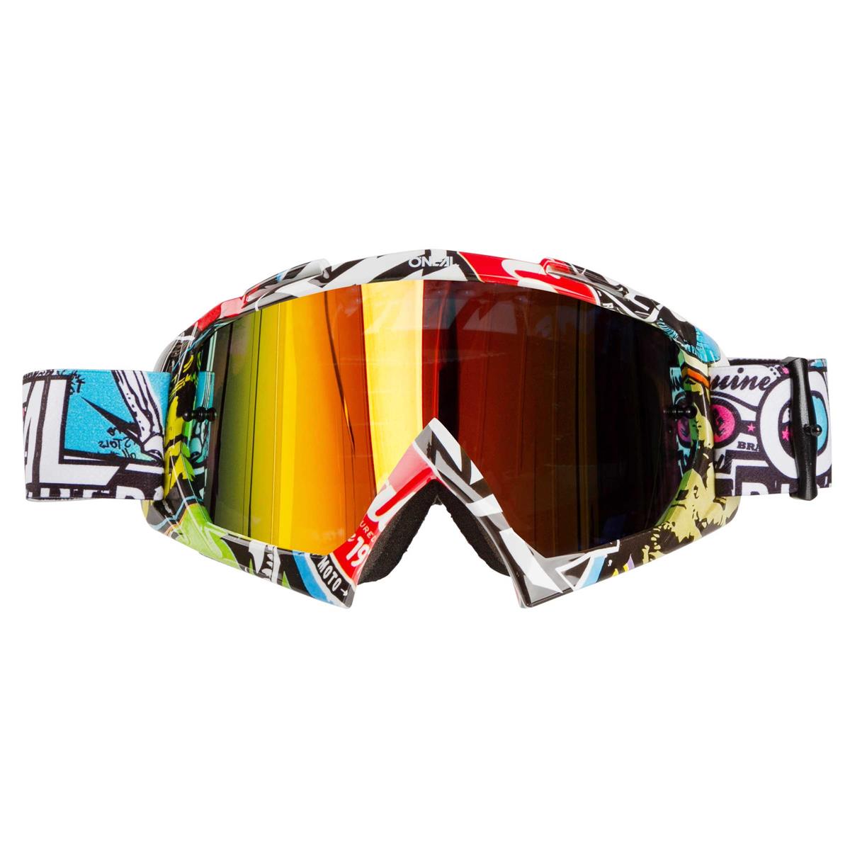 antinebbia in Vetro Trasparente Occhiali da Motocross DH Downhill MX ONeal B-10 Goggle Stream 6024-40 
