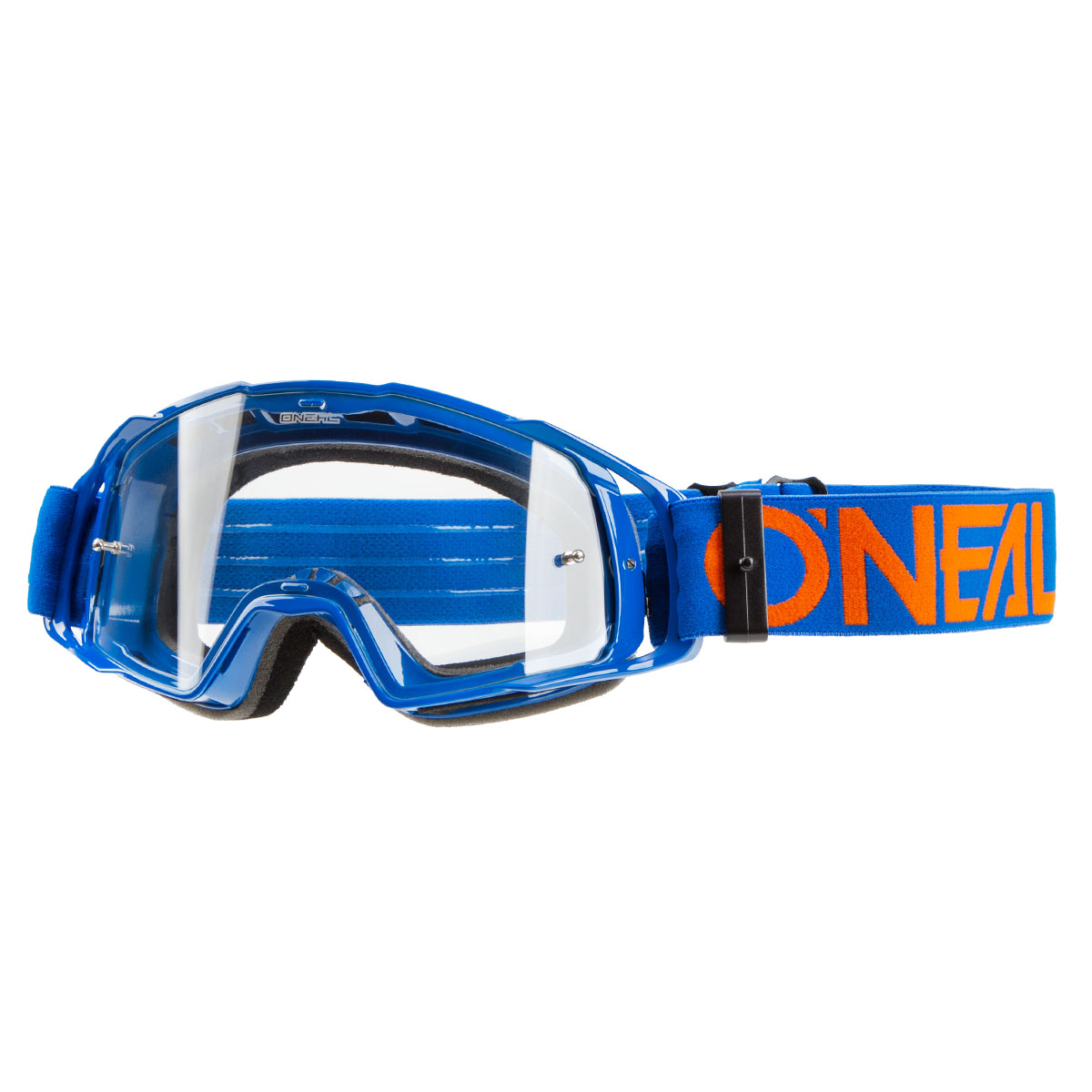 O'Neal Masque B20 Flat Bleu/Orange - Transparent Anti-Fog