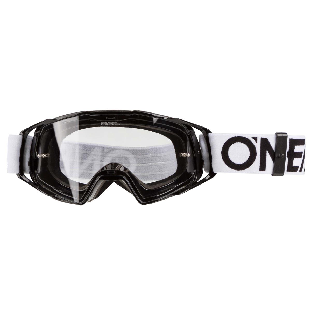 O'Neal Crossbrille B20 Flat Schwarz/Weiß - Klar Anti-Fog