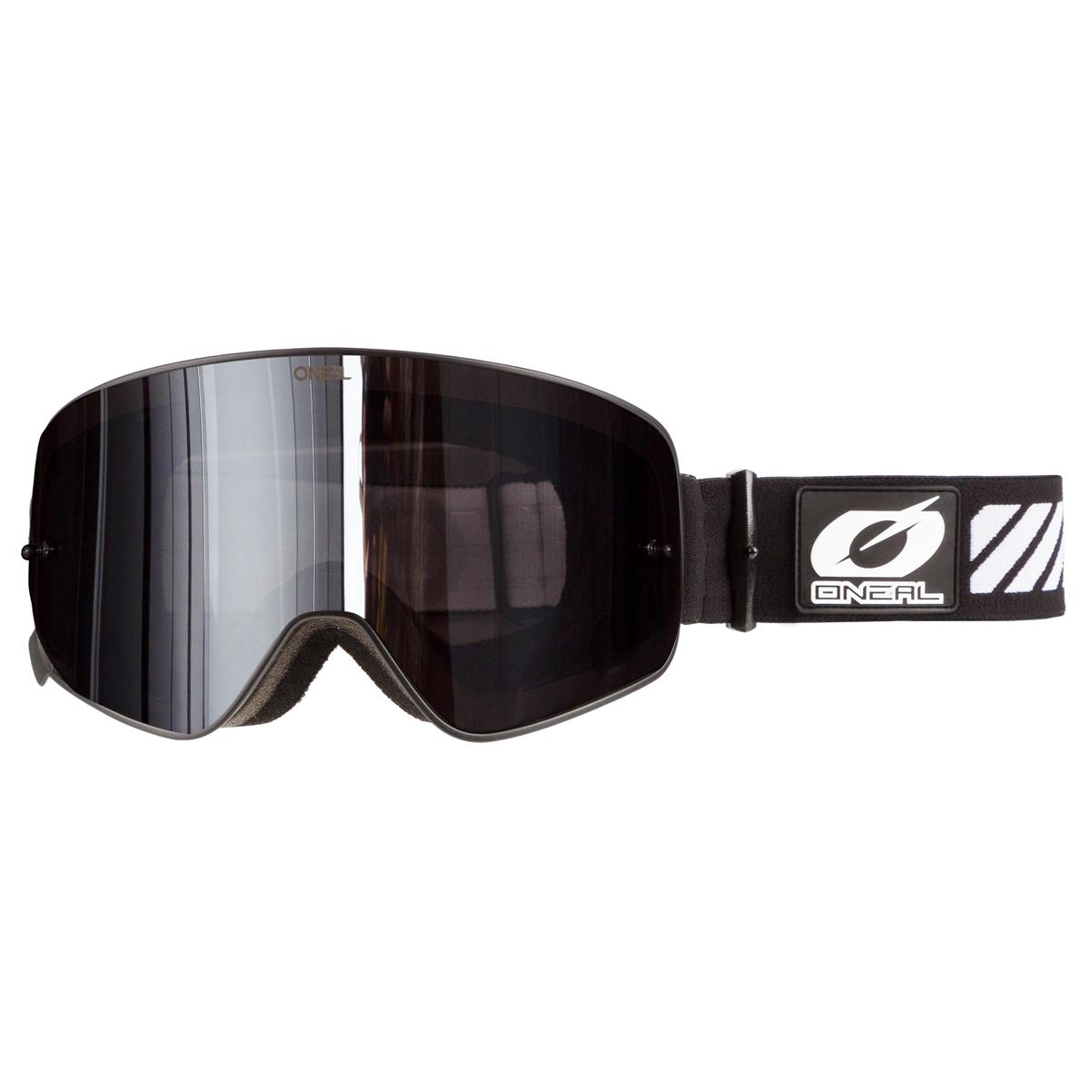 O'Neal MX Goggle B50 Force Black - Mirror Silver Anti-Fog