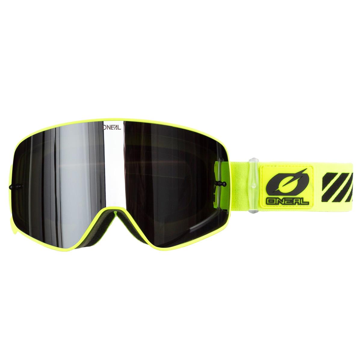O'Neal MX Goggle B50 Force Hi-Viz - Mirror Silver Anti-Fog