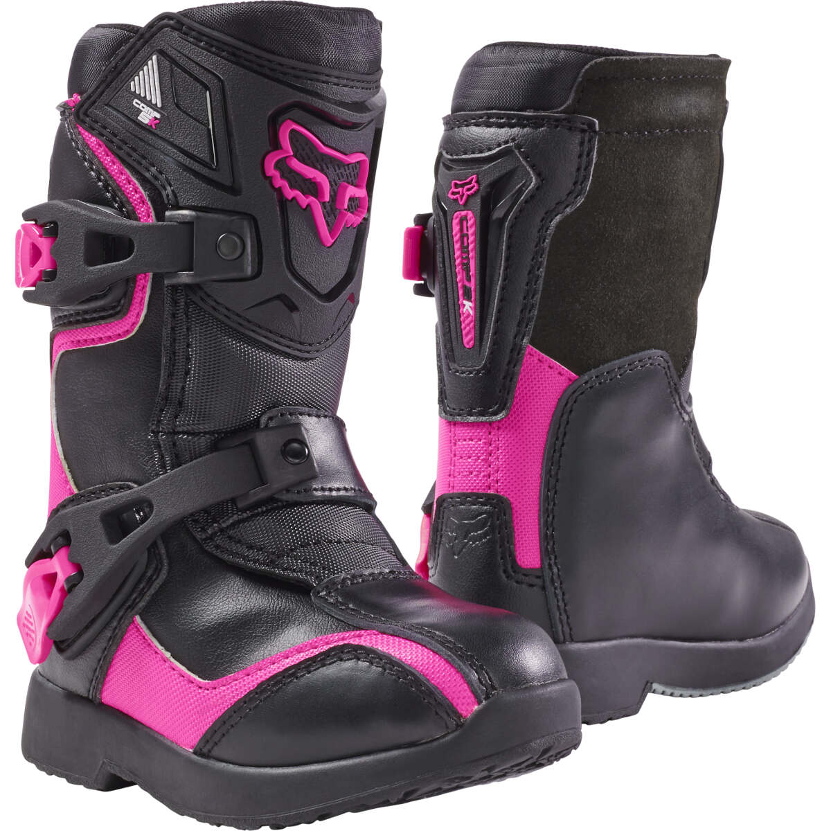 Fox Junior MX Boots Comp 5Y Black/Pink