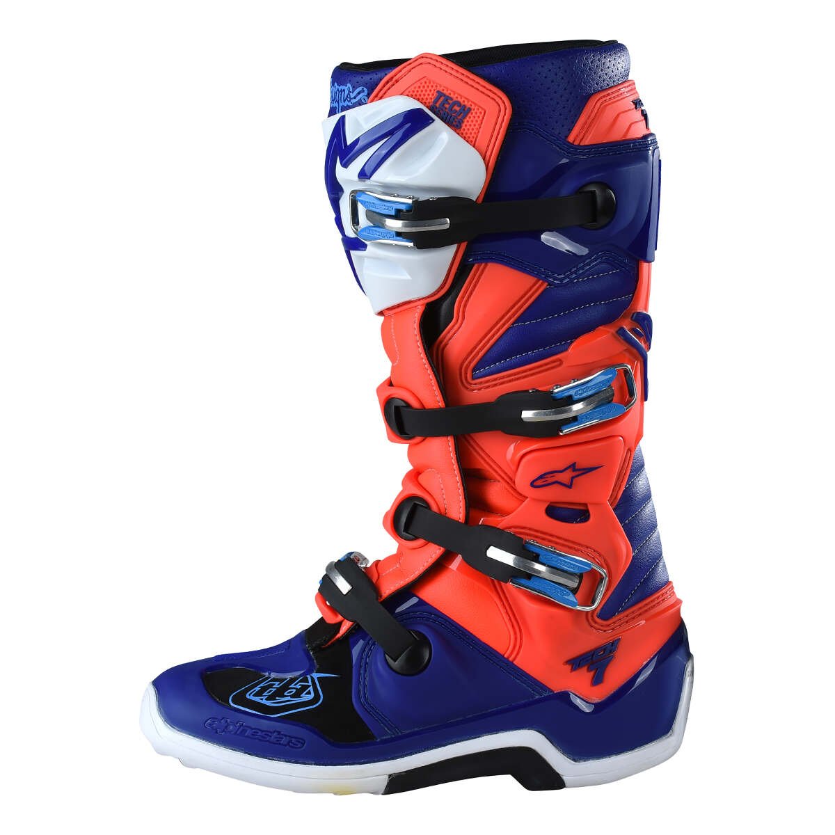 Troy Lee Designs MX Boots Tech 7 Red Fluo/White/Blue 2019 | Maciag Offroad