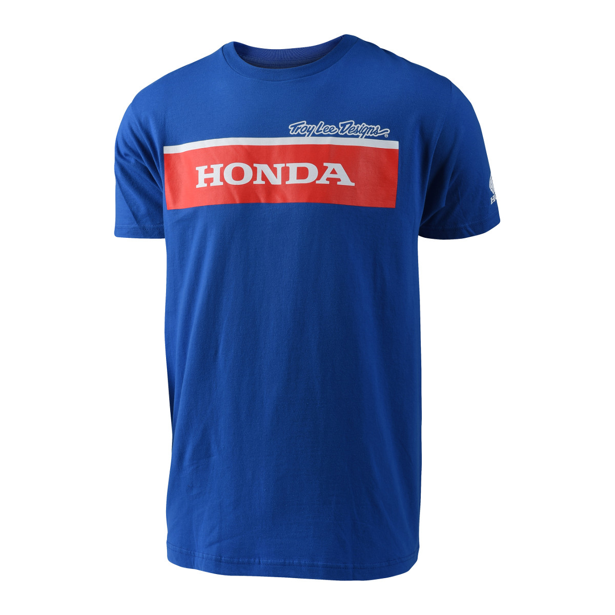 Troy Lee Designs T-Shirt Honda Wing Block Bleu