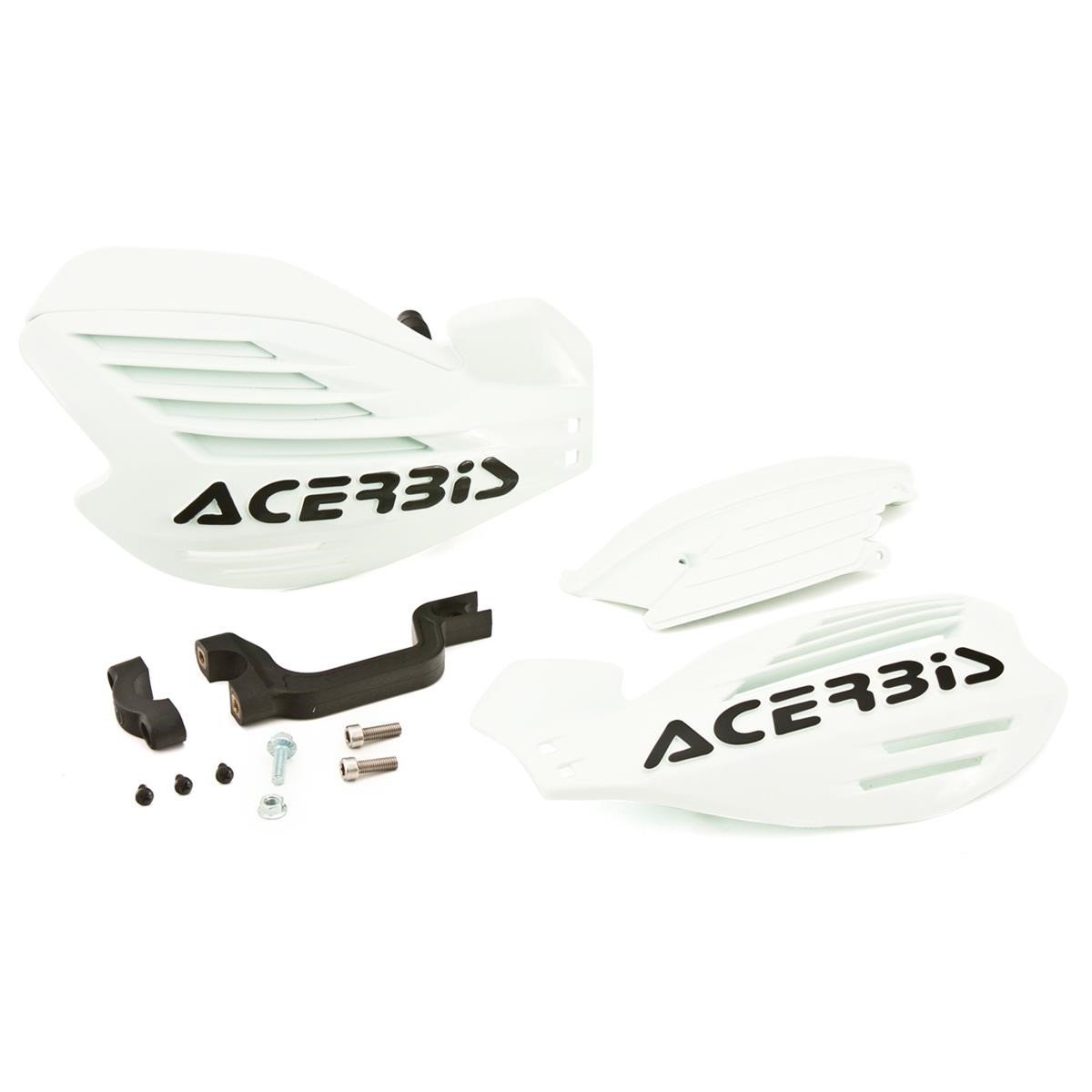Acerbis Protège Mains X-Force Blanc, Kit de Montage inclus