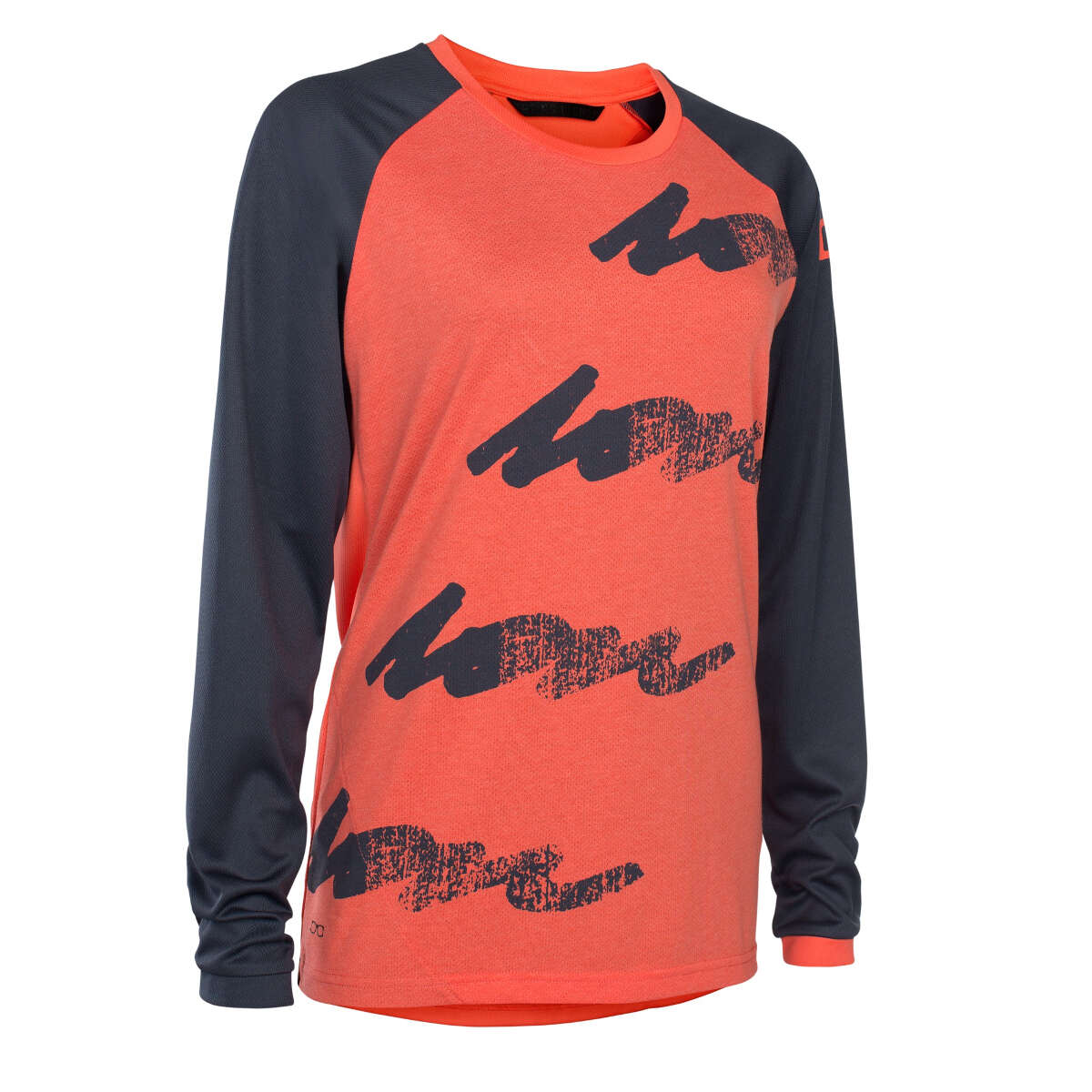 ION Girls Freeride Jersey Long Sleeve Scrub Amp Hot Coral