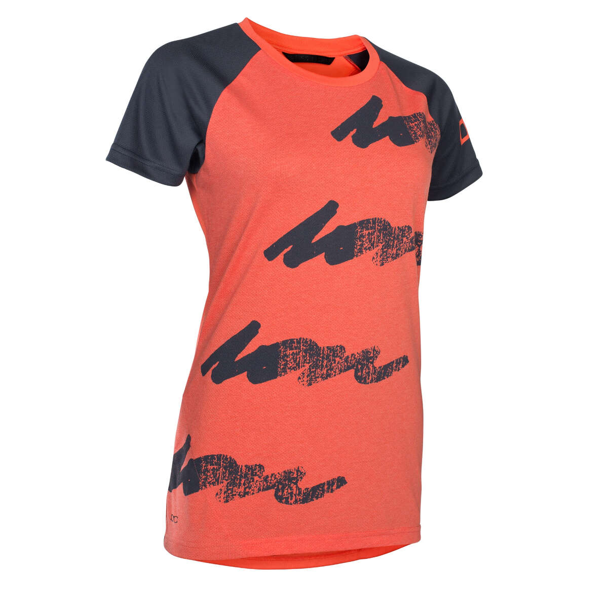 ION Girls Freeride Jersey Short Sleeve Scrub Amp Hot Coral