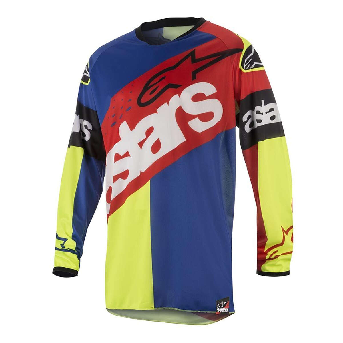 Alpinestars Maillot MX Racer Flagship - Red/Yellow Fluo/Blue