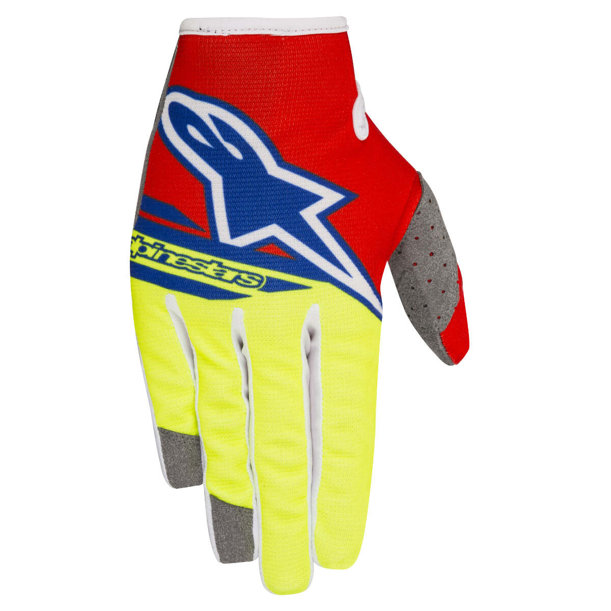 Alpinestars Gloves Radar Flight Red/Yellow Fluo/Blue