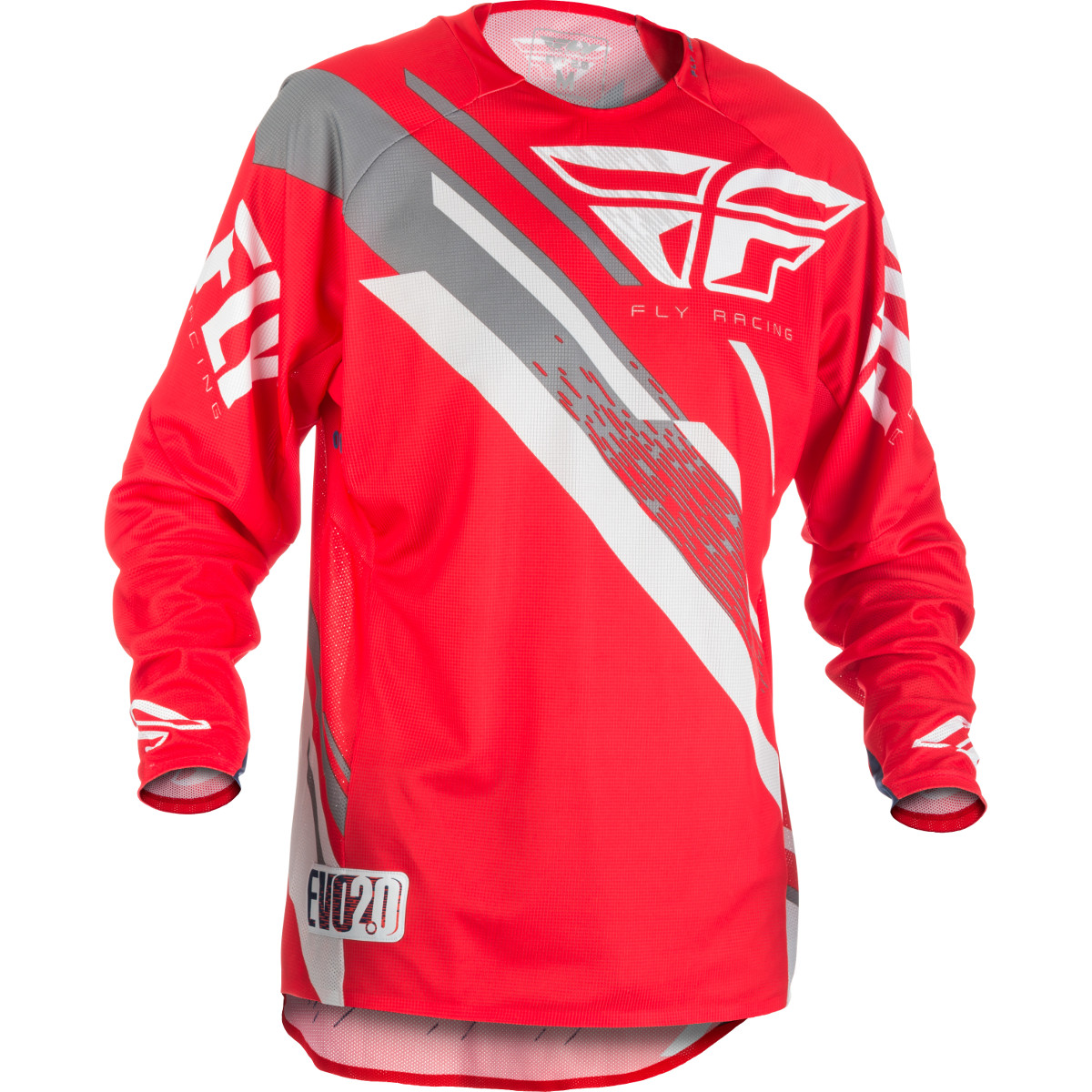 Fly Racing Maillot MX Evolution 2.0 Rouge/Gris/Blanc