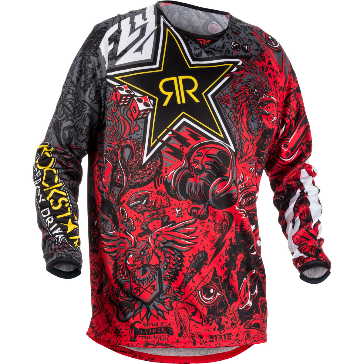 Fly Racing Maillot MX Kinetic Rockstar Red/Black