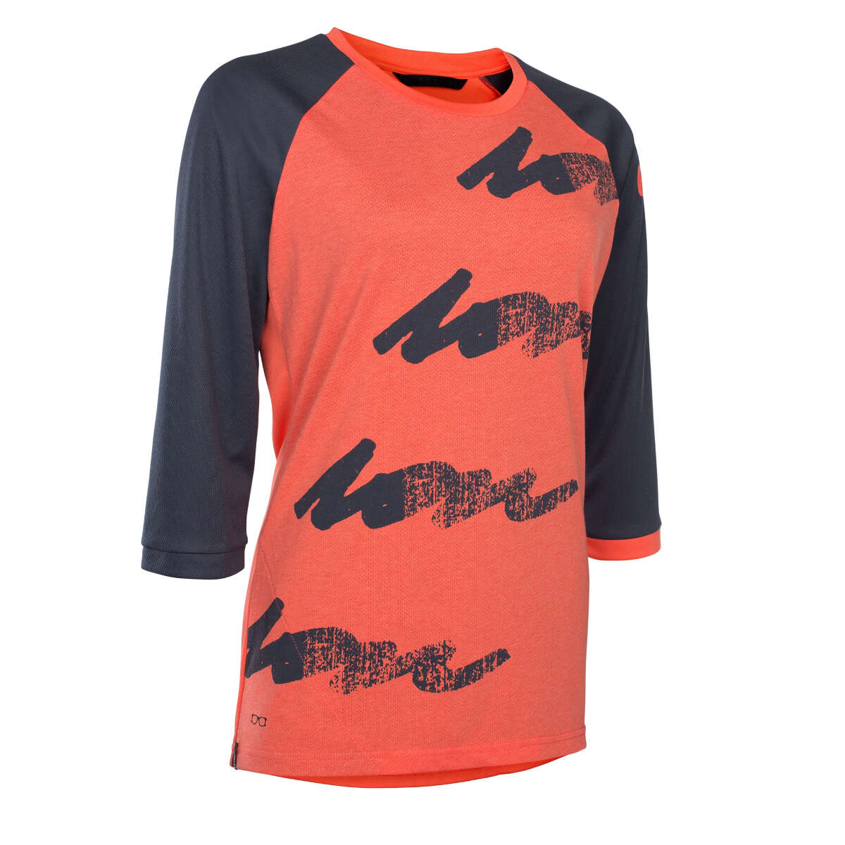 ION Girls Freeride Jersey 3/4 Sleeve Scrub Amp Hot Coral