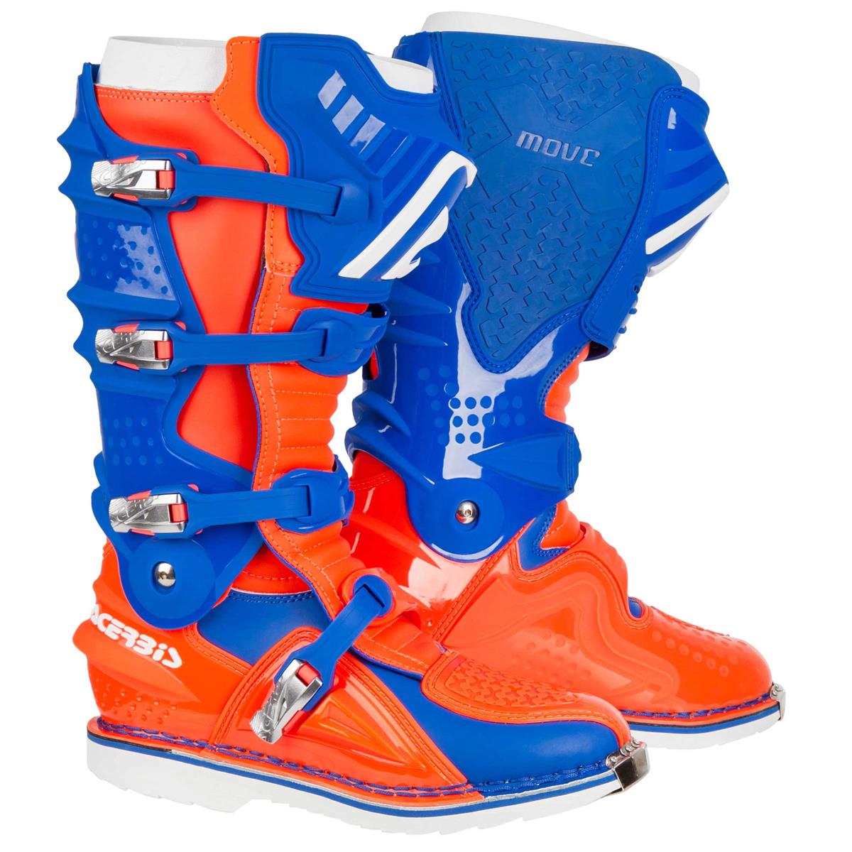 Acerbis MX Boots X-Move 2.0 Blue/Orange Fluo
