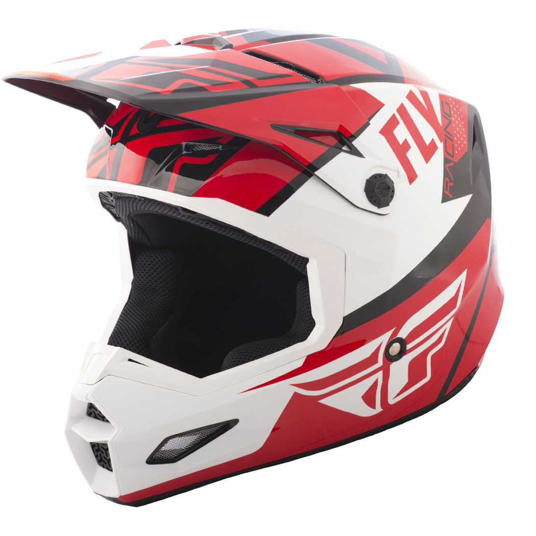 Fly Racing Helm Elite Guild Rot/Weiß/Schwarz