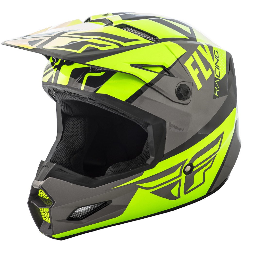 Fly Racing Helmet Elite Guild Hi-Vis/Grey/Black