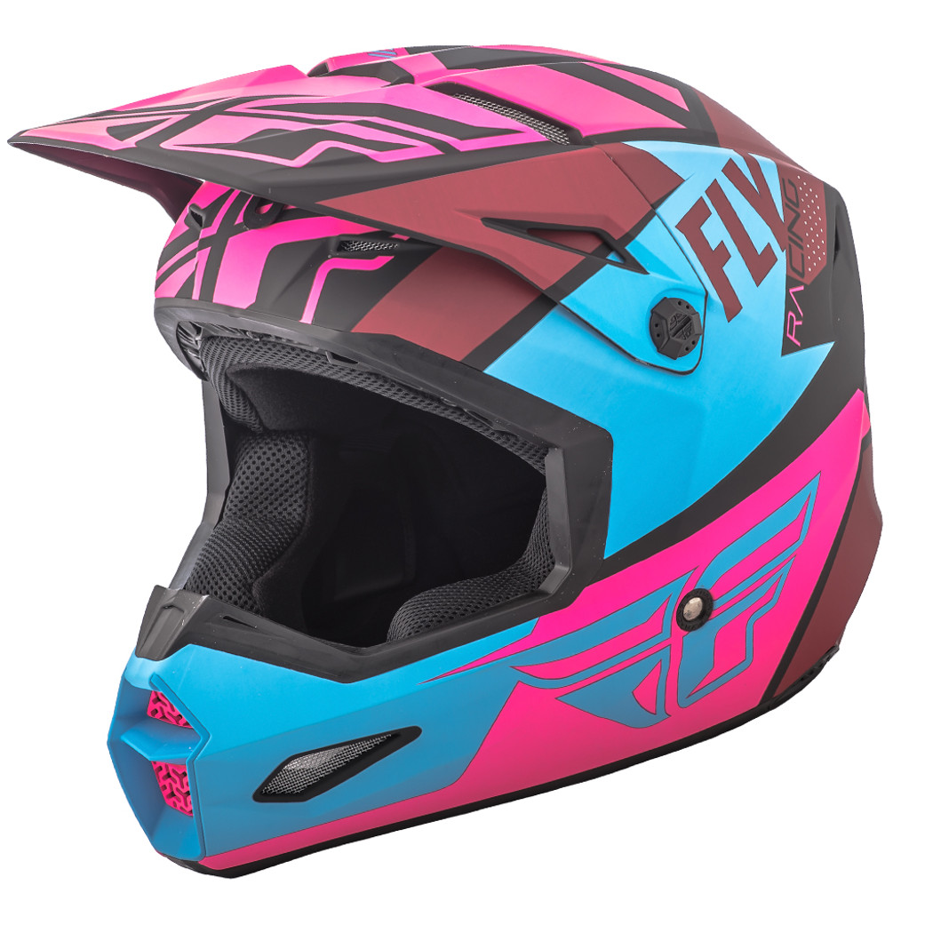 Fly Racing Helmet Elite Guild Pink/Blue/Black