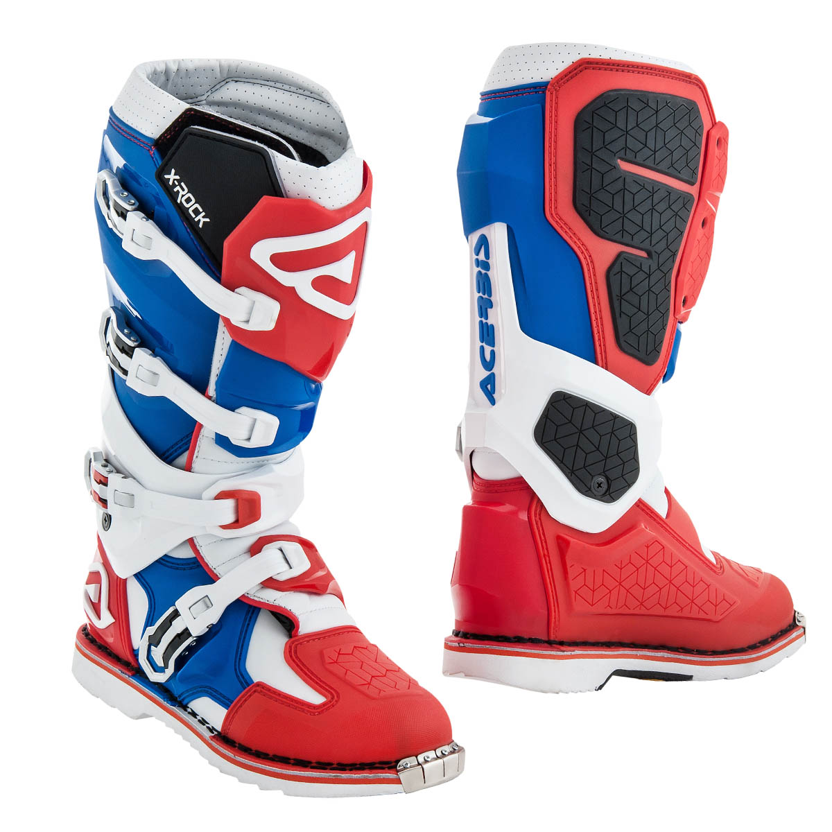 Acerbis Motocross-Stiefel X-Rock Rot/Blau