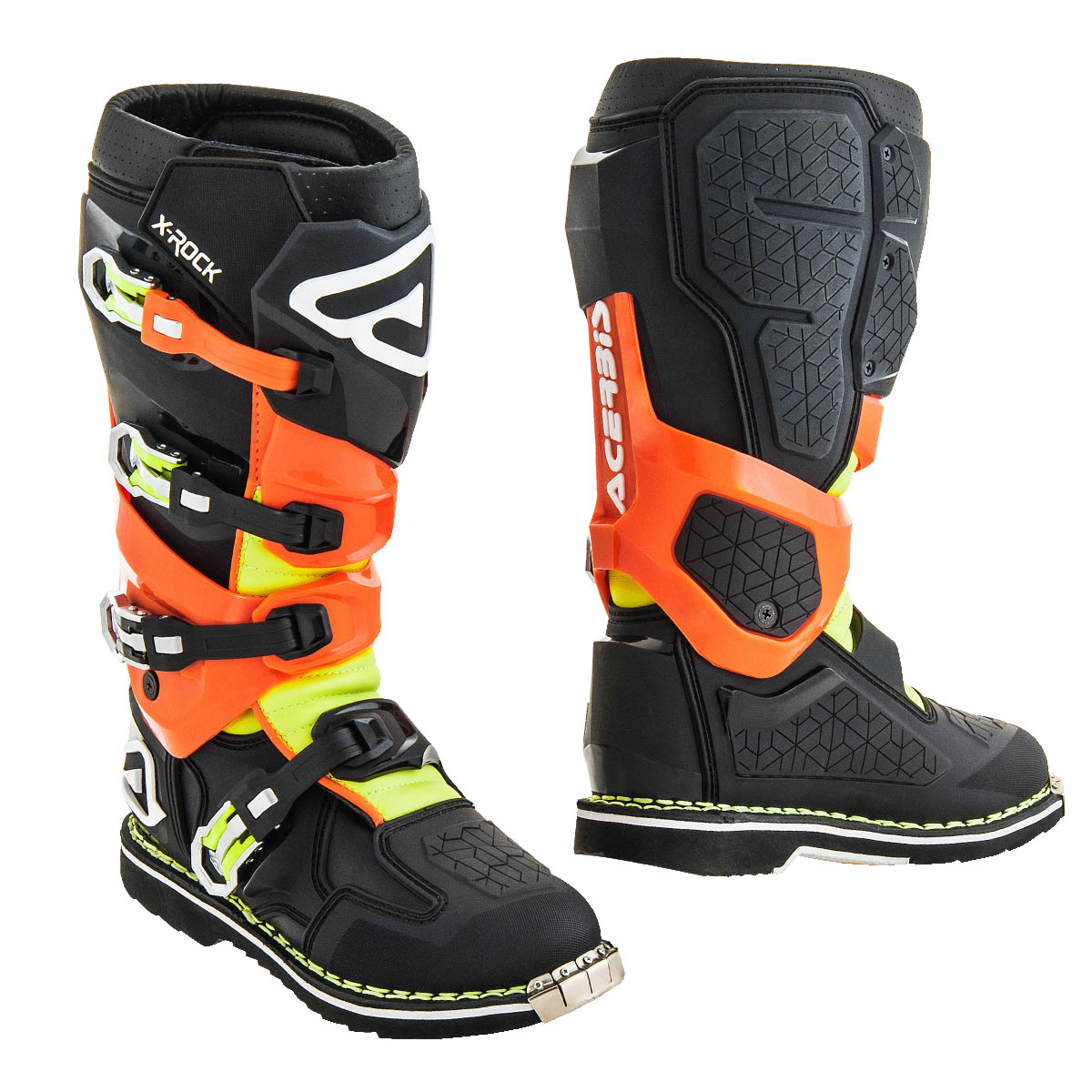 Acerbis Motocross-Stiefel X-Rock Schwarz/Fluo Orange