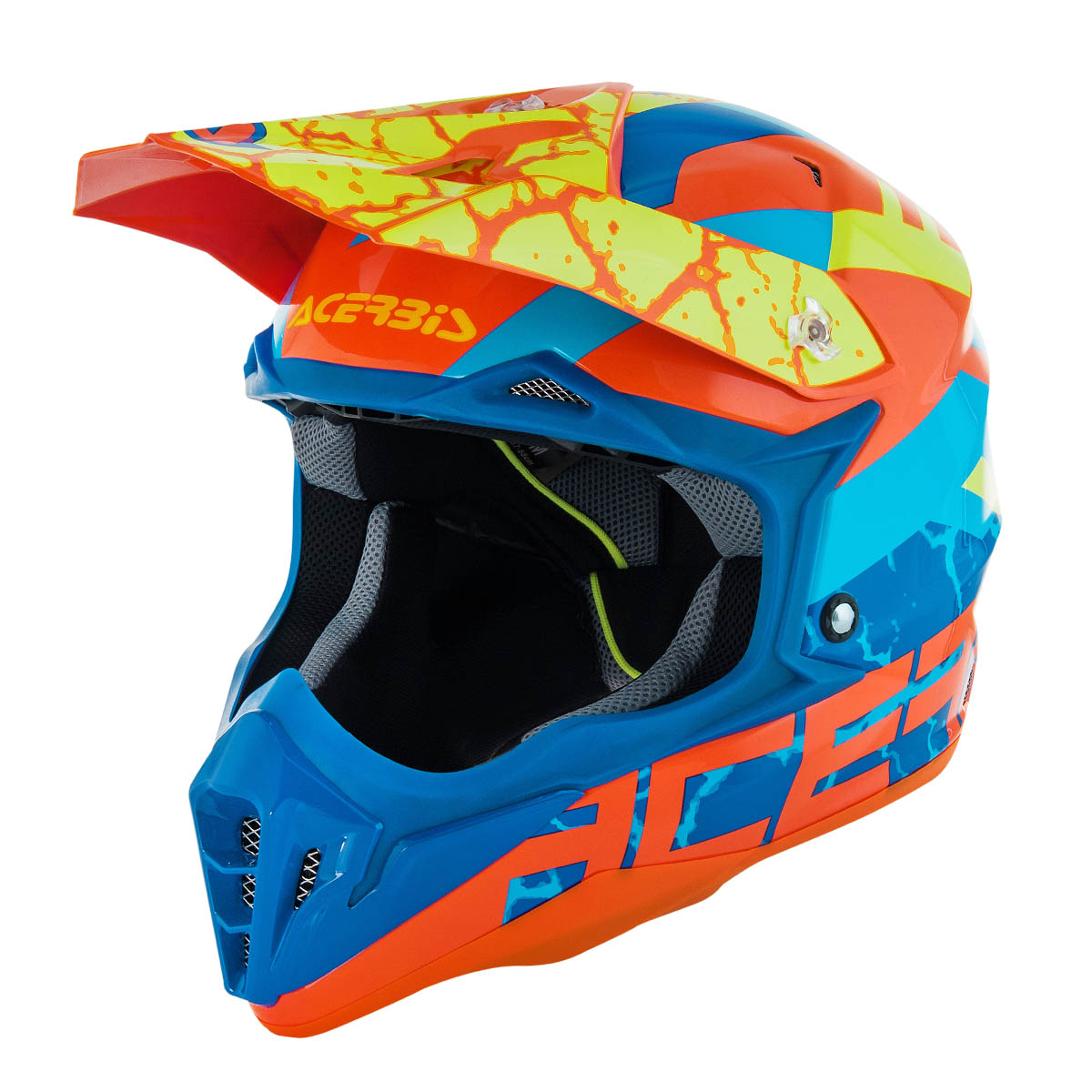 Acerbis Helmet Impact 3.0 Fluo Orange/Blue