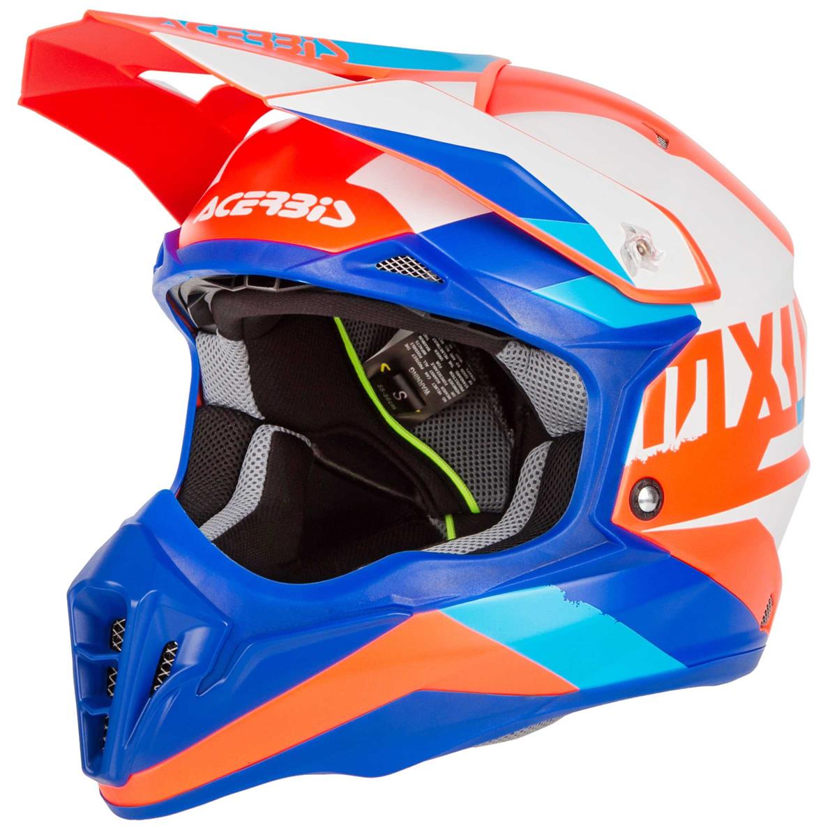 Acerbis Motocross-Helm Impact 3.0 Weiß/Blau