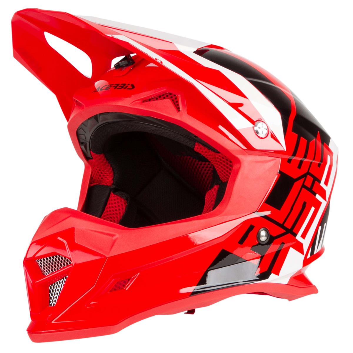 Acerbis Motocross-Helm Profile 4 Rot/Weiß