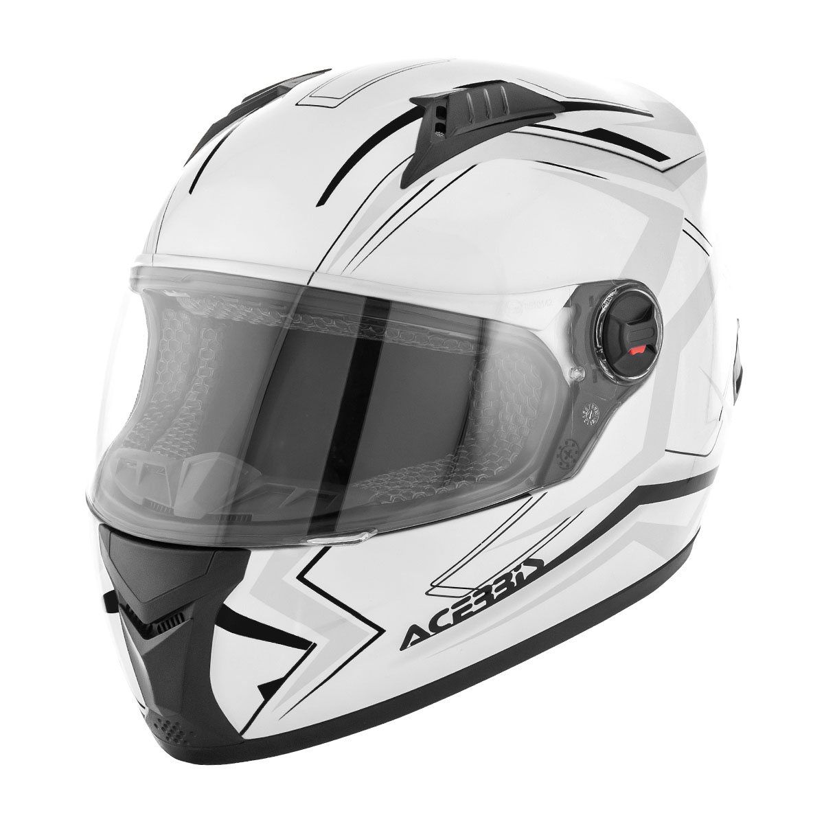 Acerbis Helm Full Face FS-807 Weiß/Schwarz
