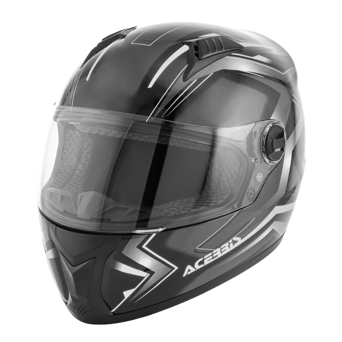 Acerbis Helm Full Face FS-807 Schwarz/Weiß