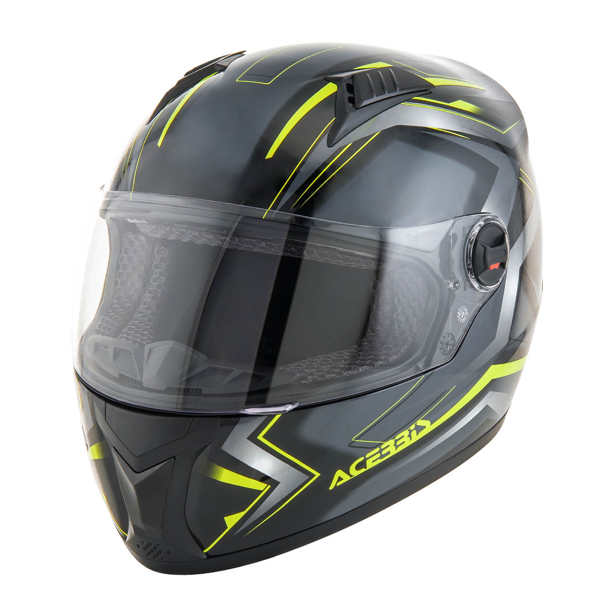 Acerbis Helmet Full Face FS-807 Black/Fluo Yellow