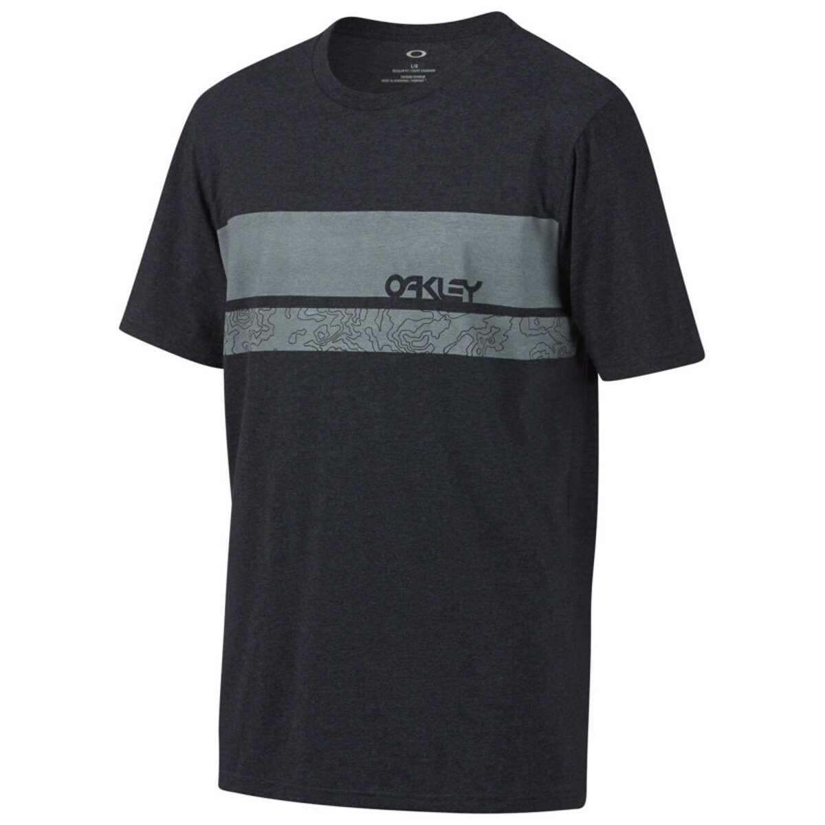 Oakley T-Shirt 50-Topo Bar Blackout Light Heather