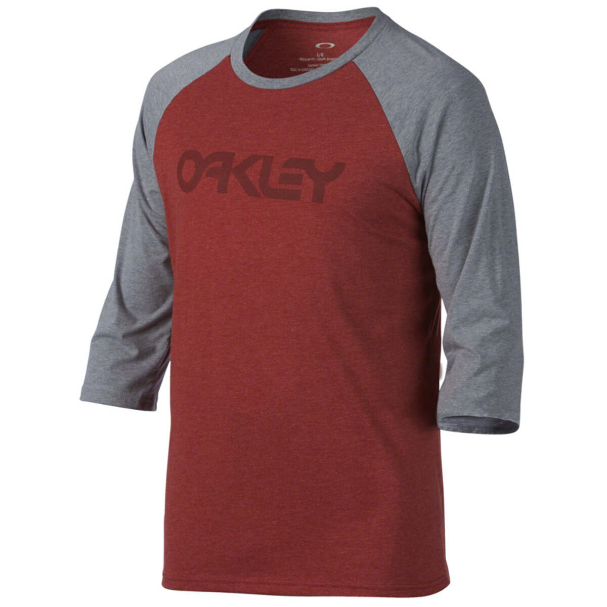 Oakley ¾-Arm-Shirt 50-Mark II Raglan Iron Red Light Heather