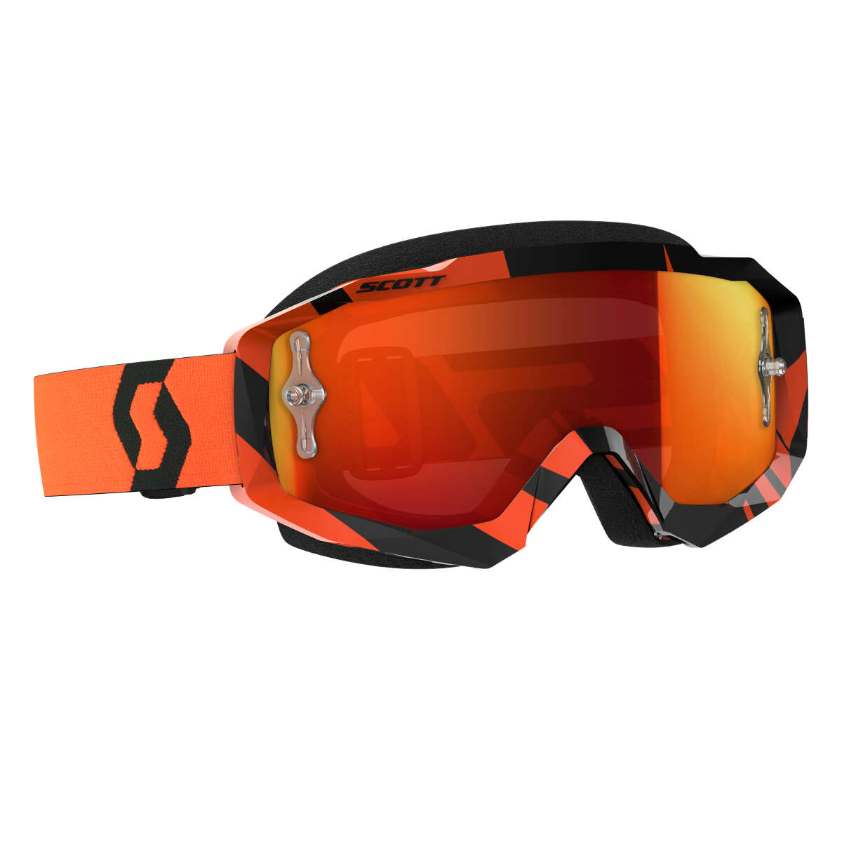Scott Goggle Hustle MX Black/Orange - Orange Chrome Works Anti-Fog