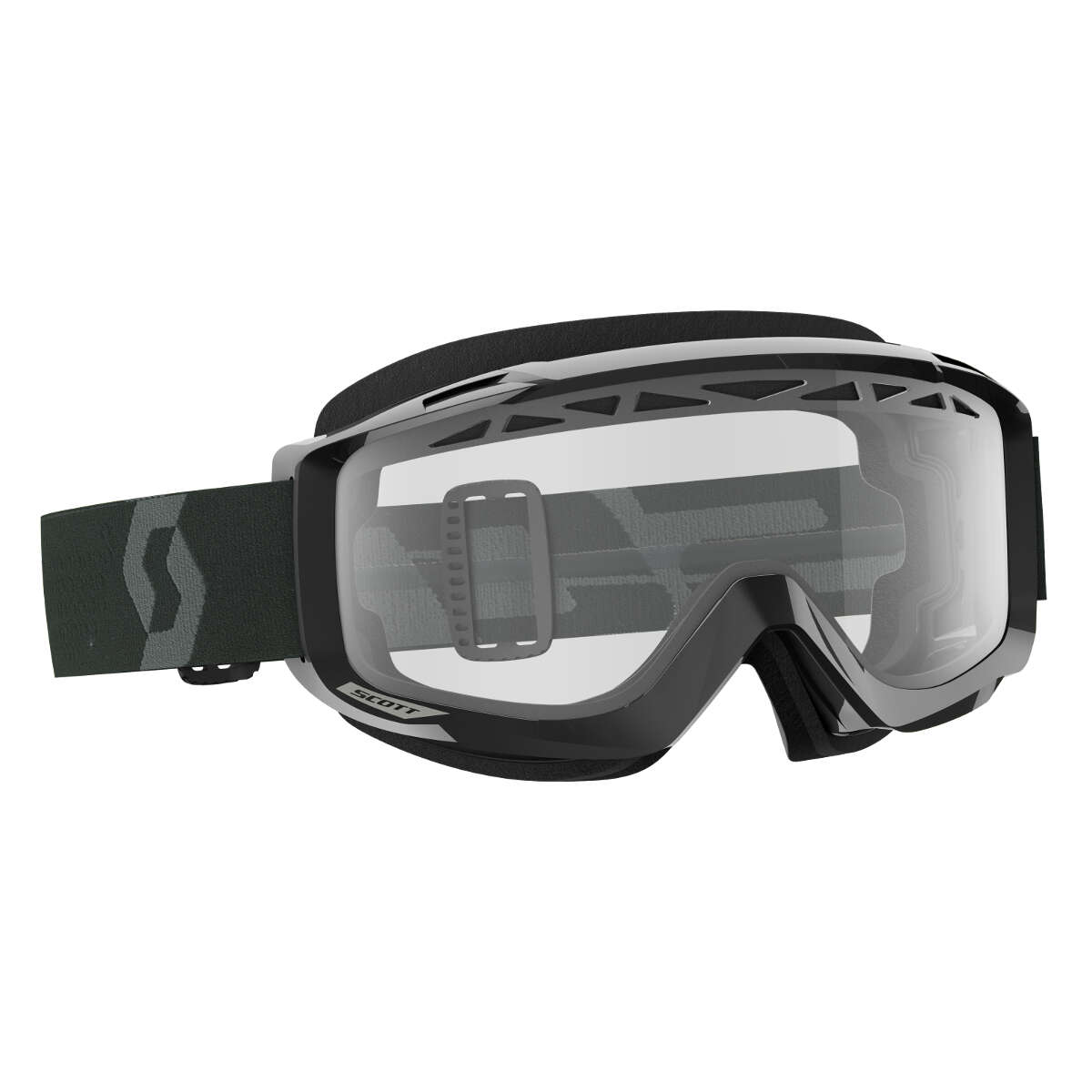 Scott Goggle Split OTG Enduro Black/White - Light Sensitive Grey Anti-Fog