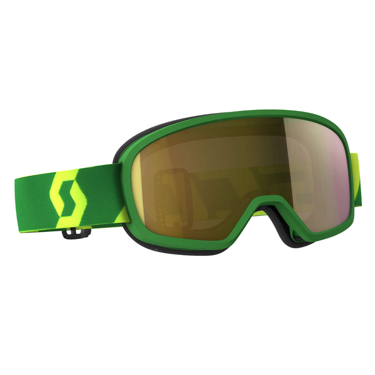 Scott Kids Goggle Buzz MX Pro Green/Yellow - Gold Chrome Works Anti-Fog