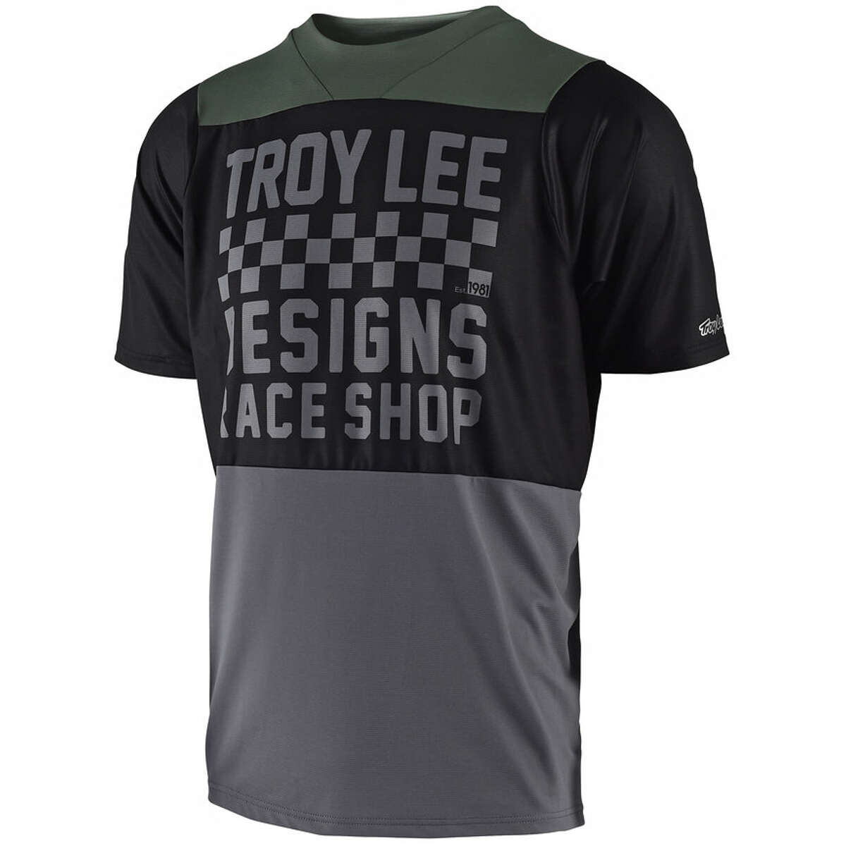 Troy Lee Designs Trail Jersey Short Sleeve Skyline Checker - Black/Gray
