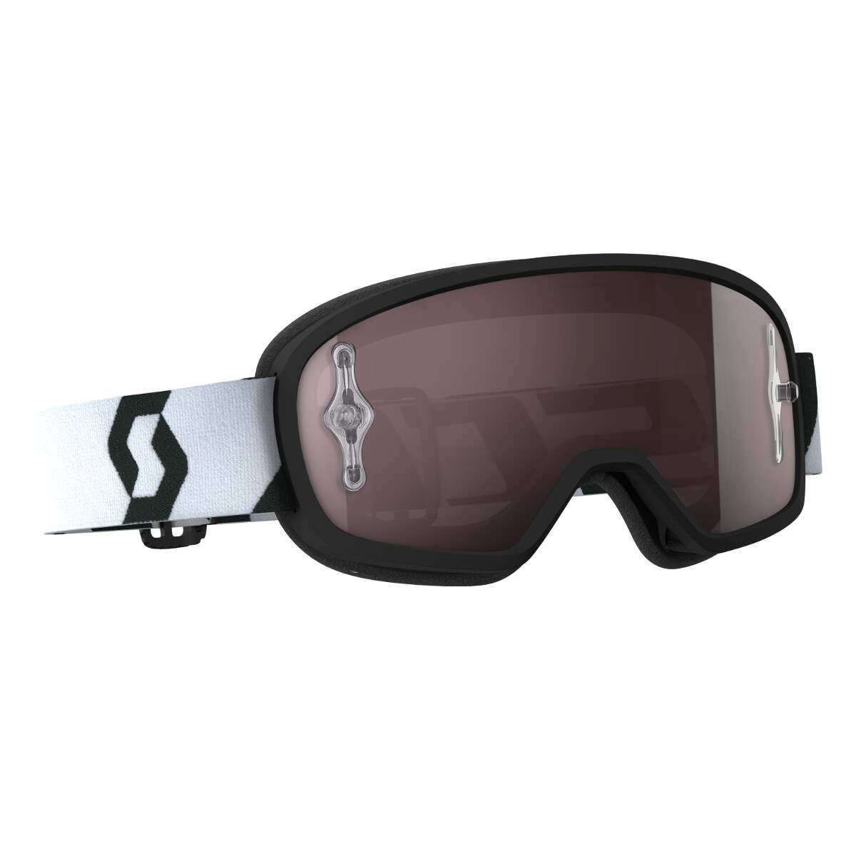 Scott Kids Goggle Buzz MX Pro Black/White - Silver Chrome Works Anti-Fog